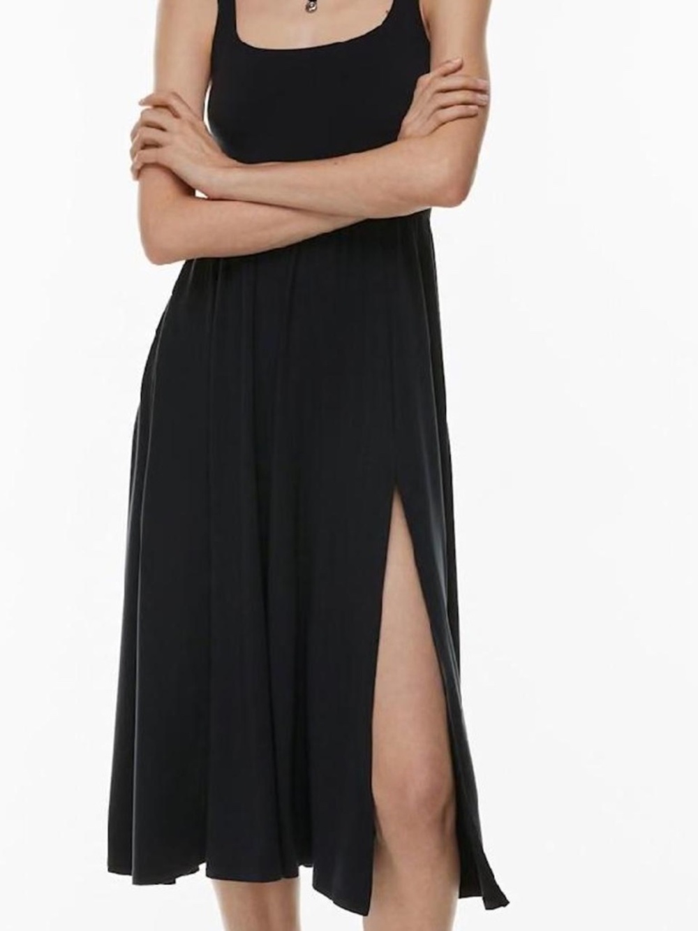 Aritzia Wilfred Market Slit Dress Black Size S